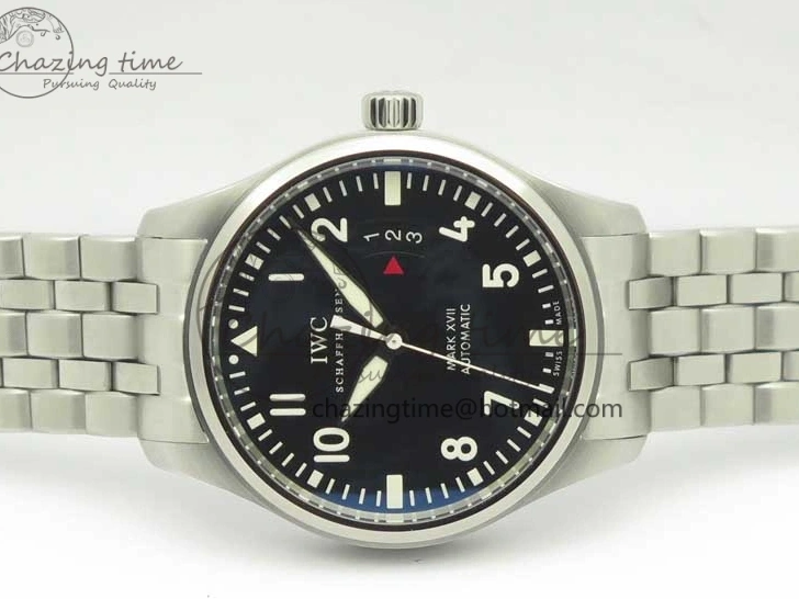 MIROTIME 0326 Mark XVII IW326504 MKS 1:1 Best Edition Black Dial On SS Bracelet MIYOTA 9015 V Durable 7210